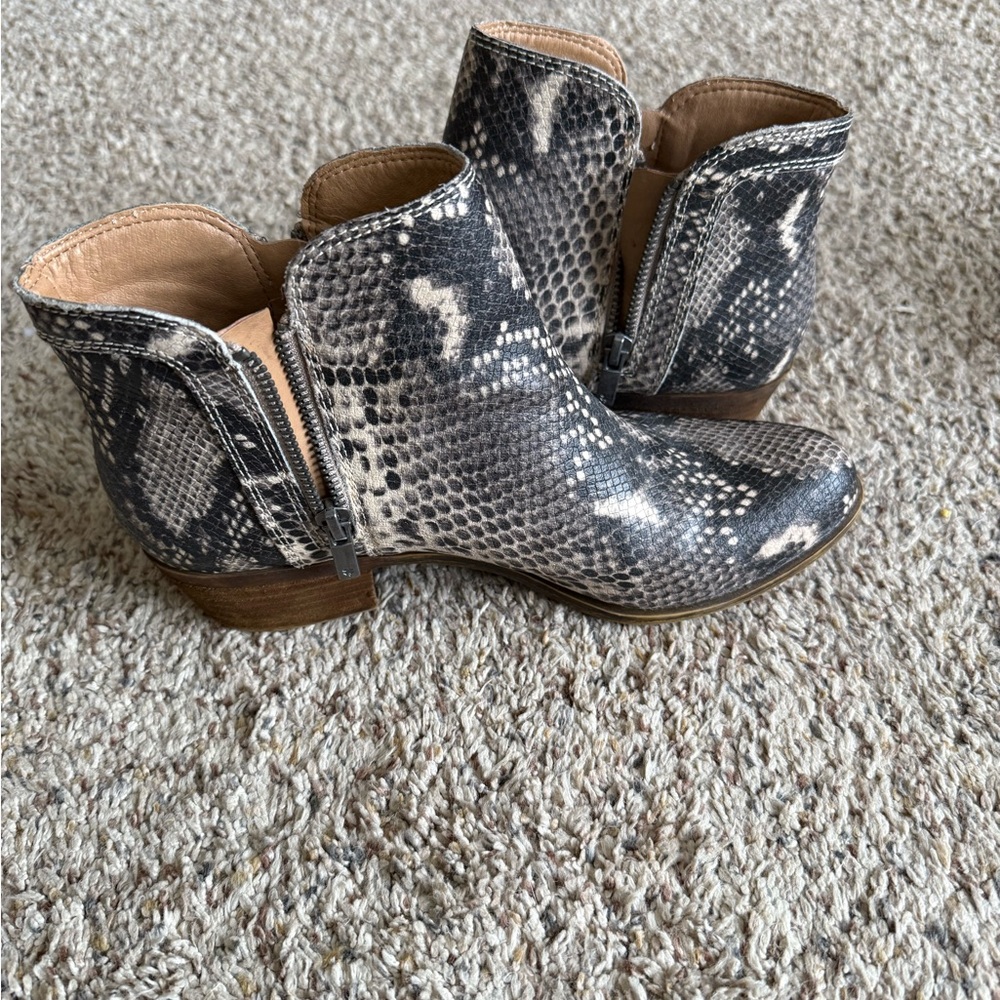 Lucky Brand, Python Bootie - Double Zip - image 4